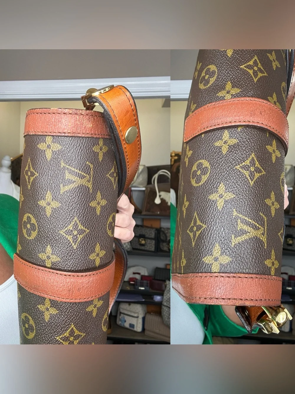 Louis Vuitton Vintage Sac Rond Point Monogram Shoulder Bag | Rare | 2 COAs - Picture 8 of 17